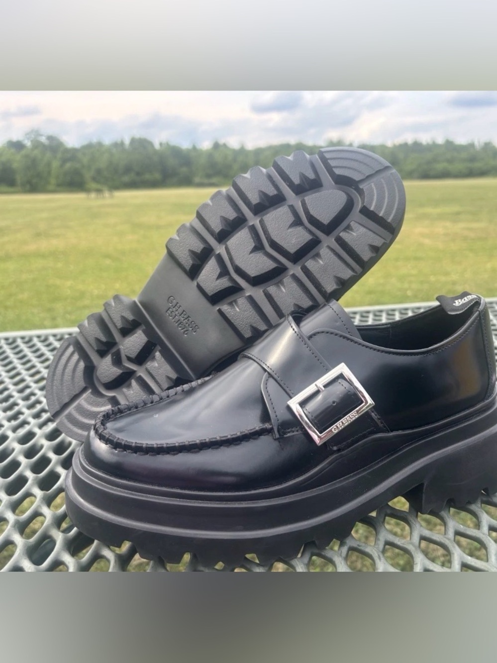 G.H.BASS Women's Platform Derby Loafers, Size 9